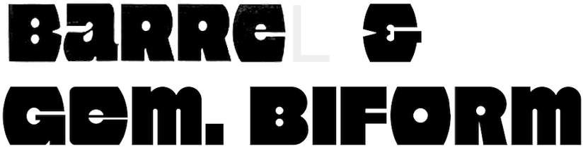 Pacella Barrel & Gemini Biform - Font (864x308), Png Download