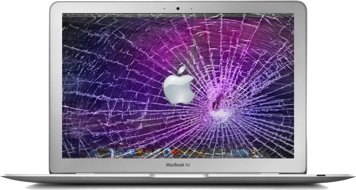 Broken Laptop We Are Approved To Carry Out Repairs - Macbook Air Smashed Screen (1280x720), Png Download