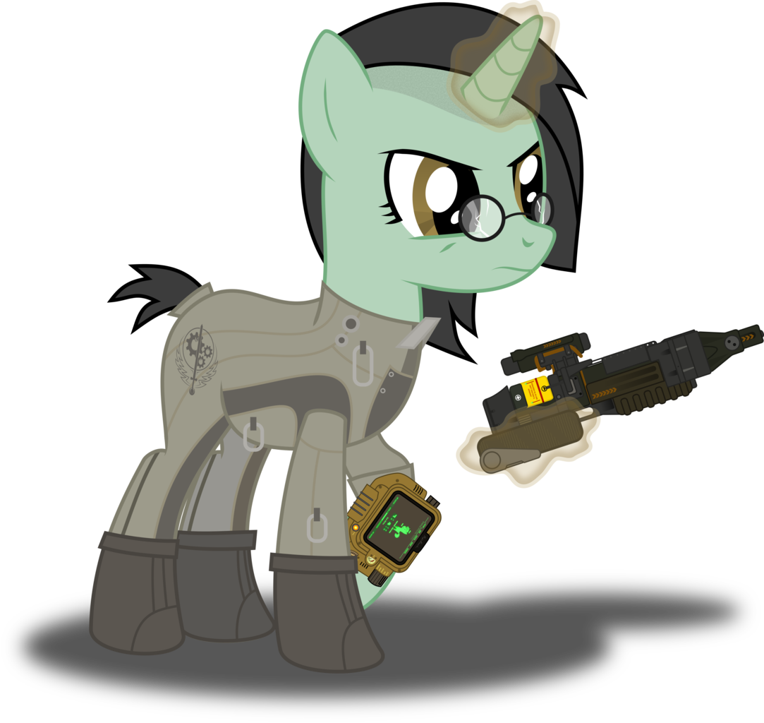 Ruinedomega, Brotherhood Of Steel, Clothes, Fallout, - Fallout Equestria Laser Pistol (1083x1024), Png Download