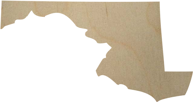Maryland State Wood Shape - Maryland State (684x912), Png Download