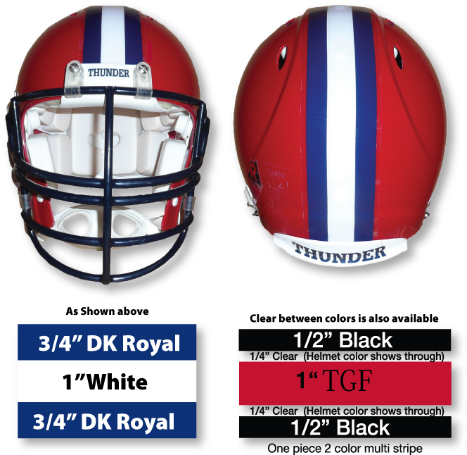 Multi Stripes - Hockey Helmet Decal Stripe (700x700), Png Download