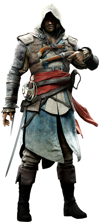 Aci-edward - Assassin's Creed 4 Edward Kenway Png (335x730), Png Download