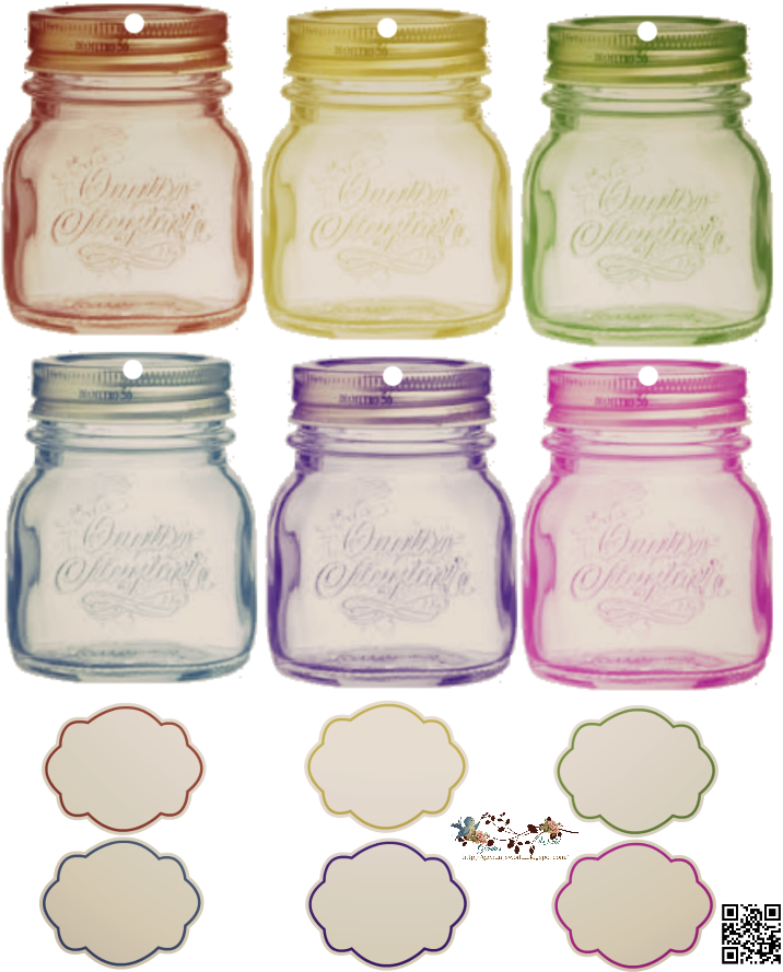 Glenda's World Little Facy Jar Tags - Bormioli Rocco Fido Swing Top Preserving Bottle / Jar (725x906), Png Download