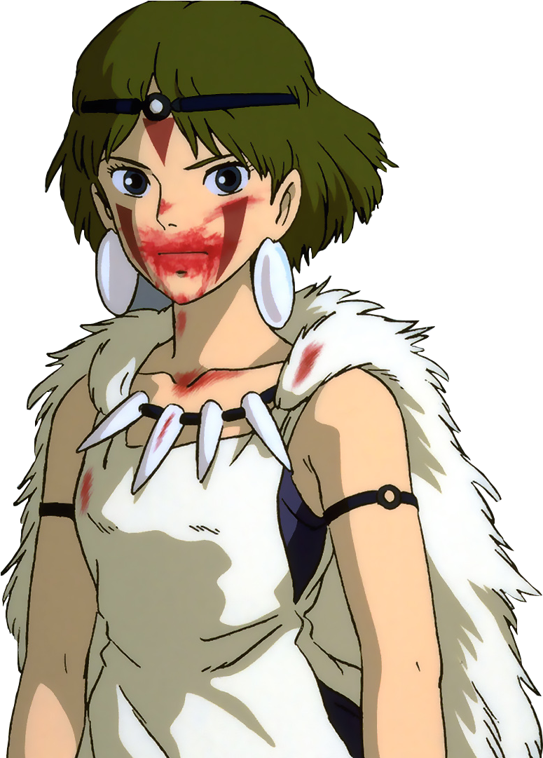 Ukrainian Tv Portal Template Princess Mononoke - Studio Ghibli Princess Mononoke Transparent (810x1080), Png Download