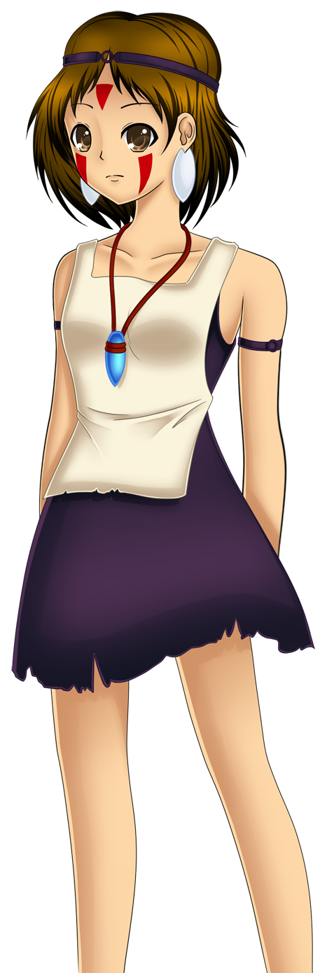 Princess Mononoke San Request By Lennal-d589ubn Princess - San Princess Mononoke Png (810x1500), Png Download