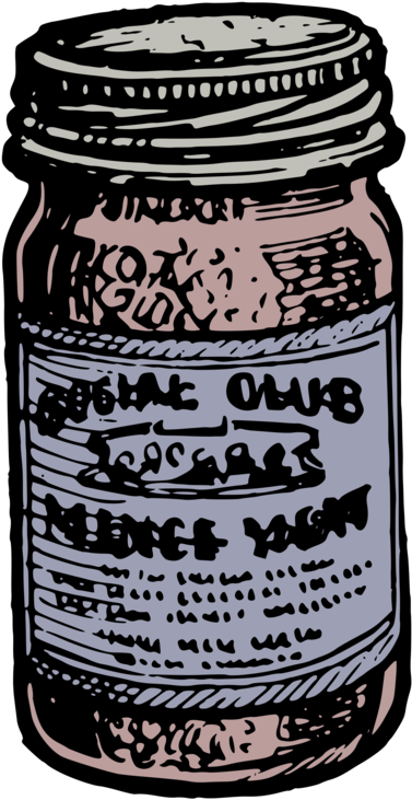 Mason Jar Jam Food Can - Food (413x750), Png Download