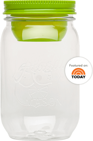 Classic Mason Salad Jar - Aladdin Food Dispenser Mason 1000m Petroleum Box (397x600), Png Download