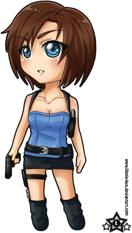 Mc Prize - Jill Valentine - By Windwalker035 - - Resident Evil 7 Chibi (500x750), Png Download