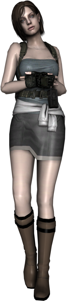 Jill Looks A Bit Strange To Me With Her Face But I - Jill Valentine Render Png (252x1022), Png Download