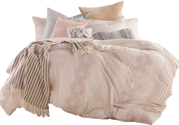 Peri Home Cut Geo Full/queen Comforter Set In Lilac, - Peri Home Cut Geo Comforter Set (600x421), Png Download