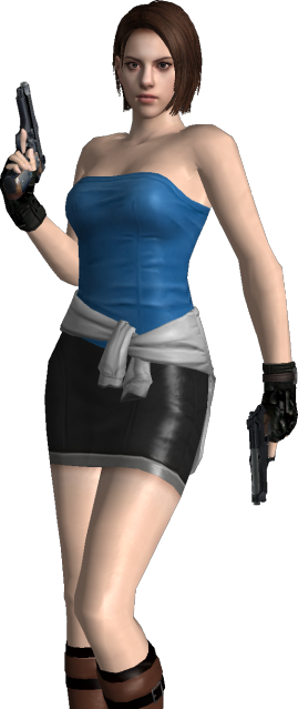 Jill Valentine Classic Style - Blackjack (269x639), Png Download