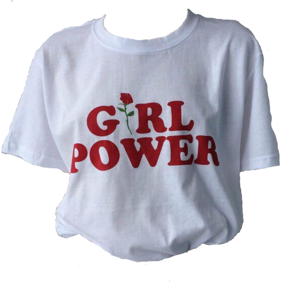 Fashion, Girl Power, And Tumblr Image - Girl Power Tshirt Great Feminist Tshirt (671x677), Png Download