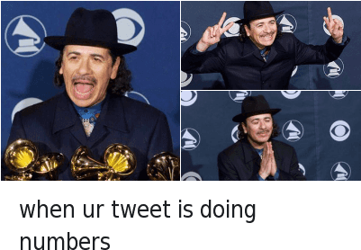 Tweeting, Numbers, And When - Carlos Santana Grammy (400x300), Png Download