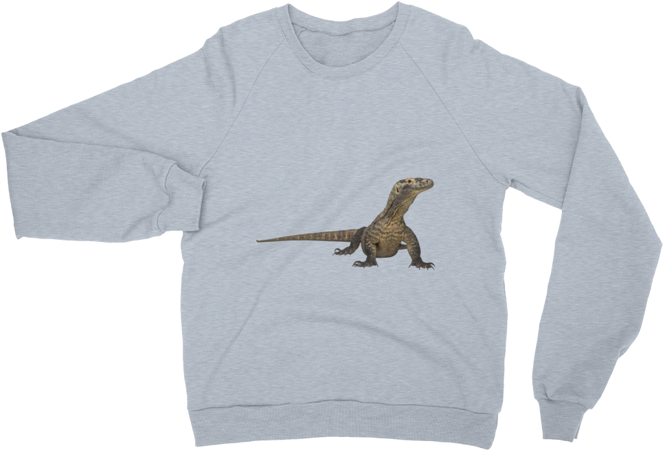 Komodo-dragon Print Unisex California Fleece Raglan - American Apparel 5454w Unisex California Fleece Raglan (1000x1000), Png Download