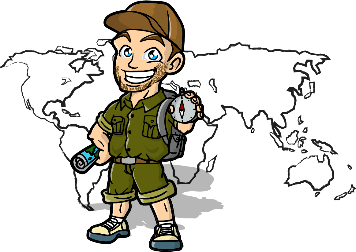 During Geoshow, Students Are Virtually Taken Around - Cartoon (1209x1071), Png Download