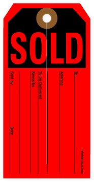 Picture Of Sold Tag - Portable Network Graphics (360x360), Png Download