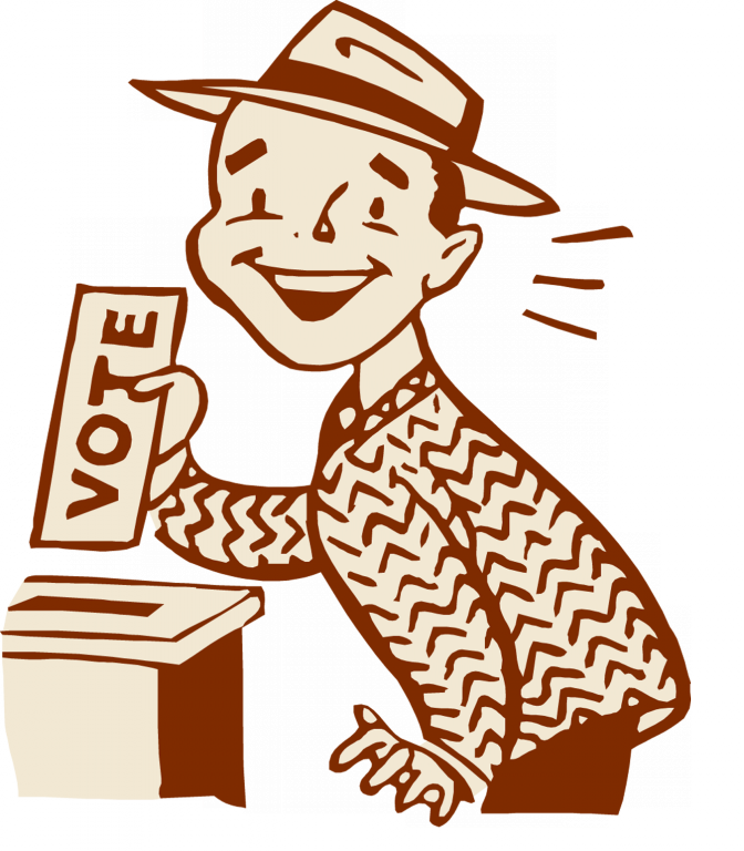 Drawings On Every Vote Count (672x768), Png Download