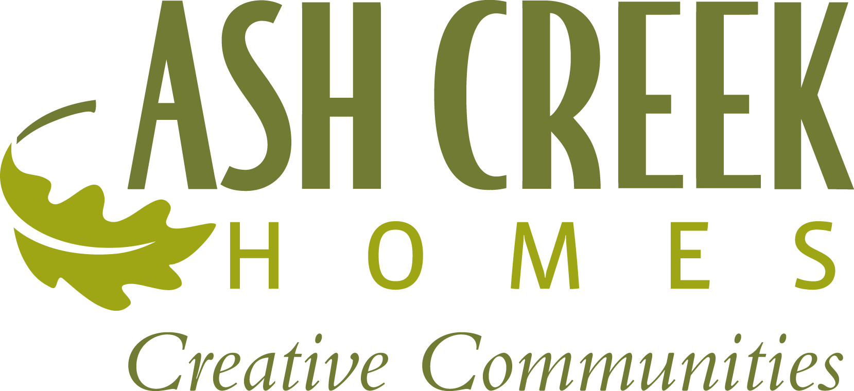 Ach Logo Horizontal W Tag - Ash Creek Homes (1659x760), Png Download