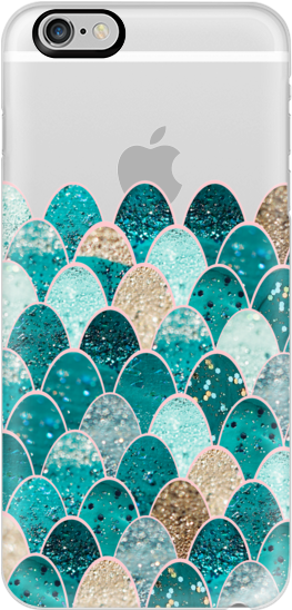 Casetify Iphone 6 Plus Classic Snap Case - Motifs Carnet De Notes Mermaid Blue Par Juniqe - Carnet (282x560), Png Download