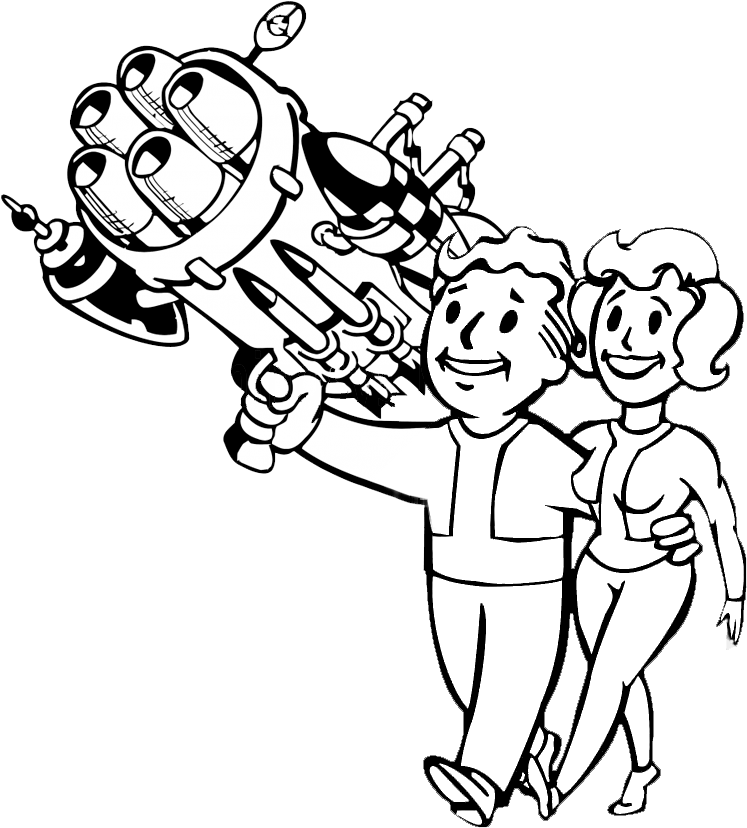 Hd Wallpapers Fallout 4 Coloring Sheets Wallpaper Desktop - Vault Boy (1249x839), Png Download