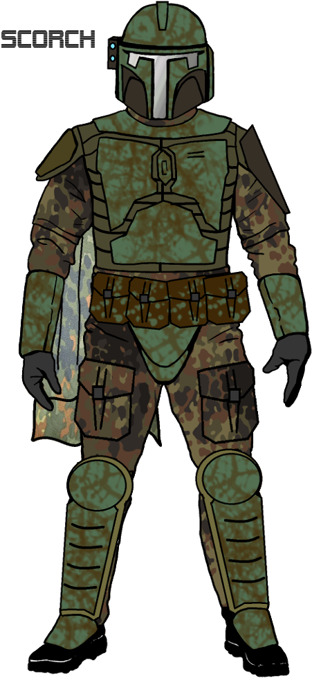 Ms-paint Mandalorian Scorch - Star Wars Mandalorian Trooper (502x1024), Png Download