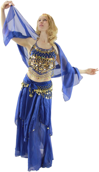 Belly Dance Costume 5-piece Set - Gypsy Genie Costume (600x600), Png Download