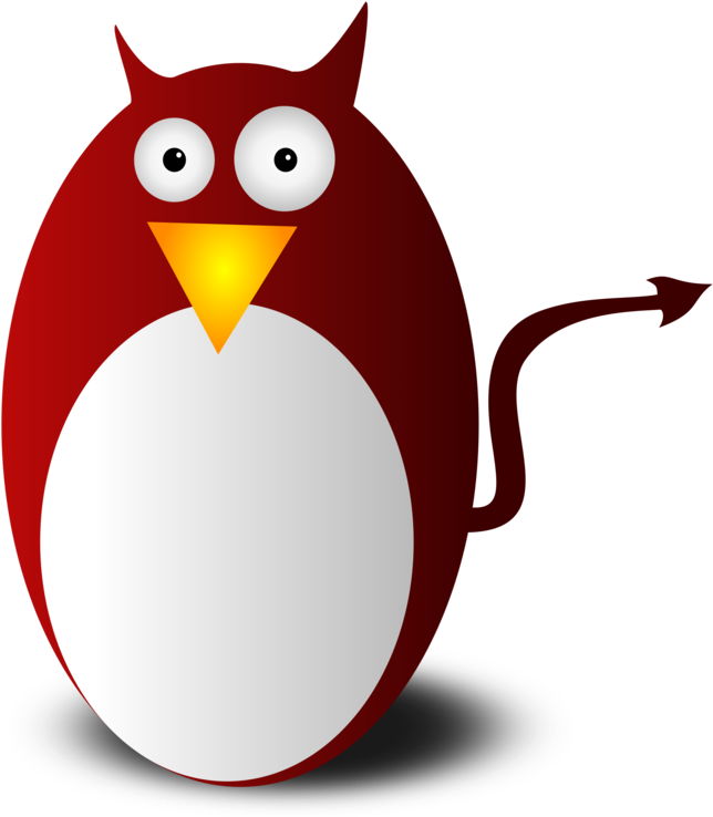 Penguin Bsd Daemon Devil Lucifer Satan - Evil Penguin Clipart (663x750), Png Download