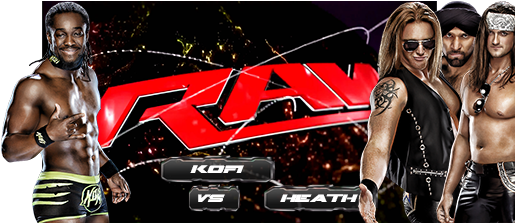 Kofi Kingston Defeated Heath Slater W/drew Mcintyre - Portable Network Graphics (550x222), Png Download