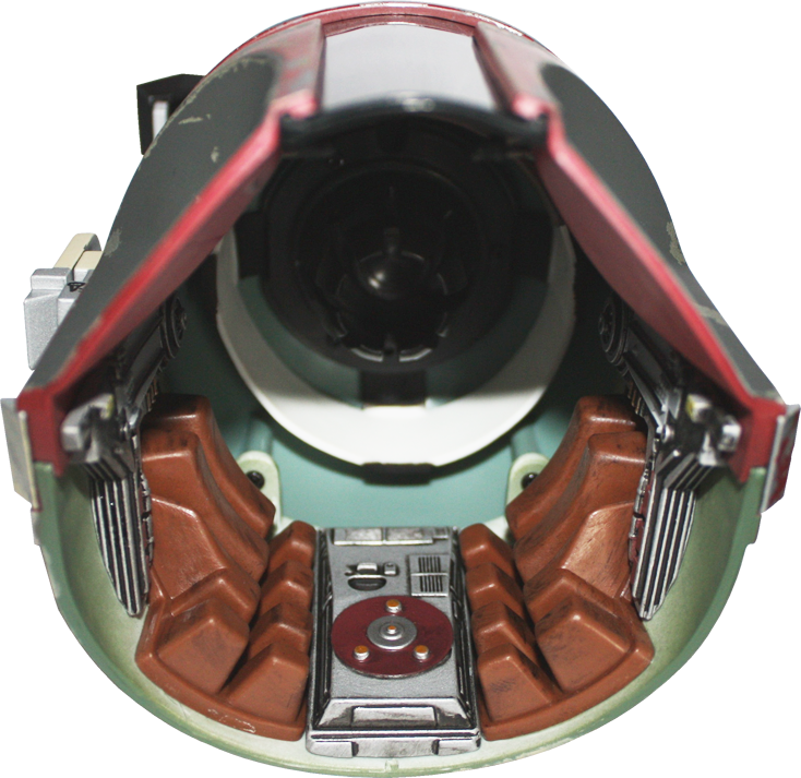 Inside Views Of What Actual Goes Over Boba's Mandalorian - Star Wars Helmet Inside (734x713), Png Download