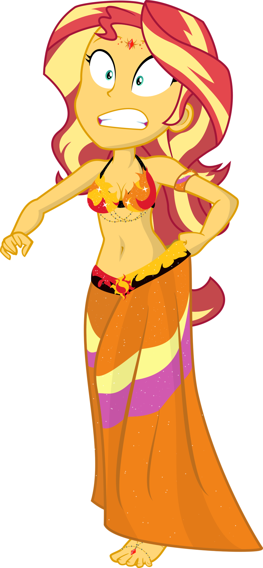 Mlp Eg Sunset Shimmer Swimsuit (892x1920), Png Download