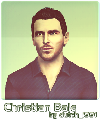 X - Sims 4 Christian Bale (377x400), Png Download