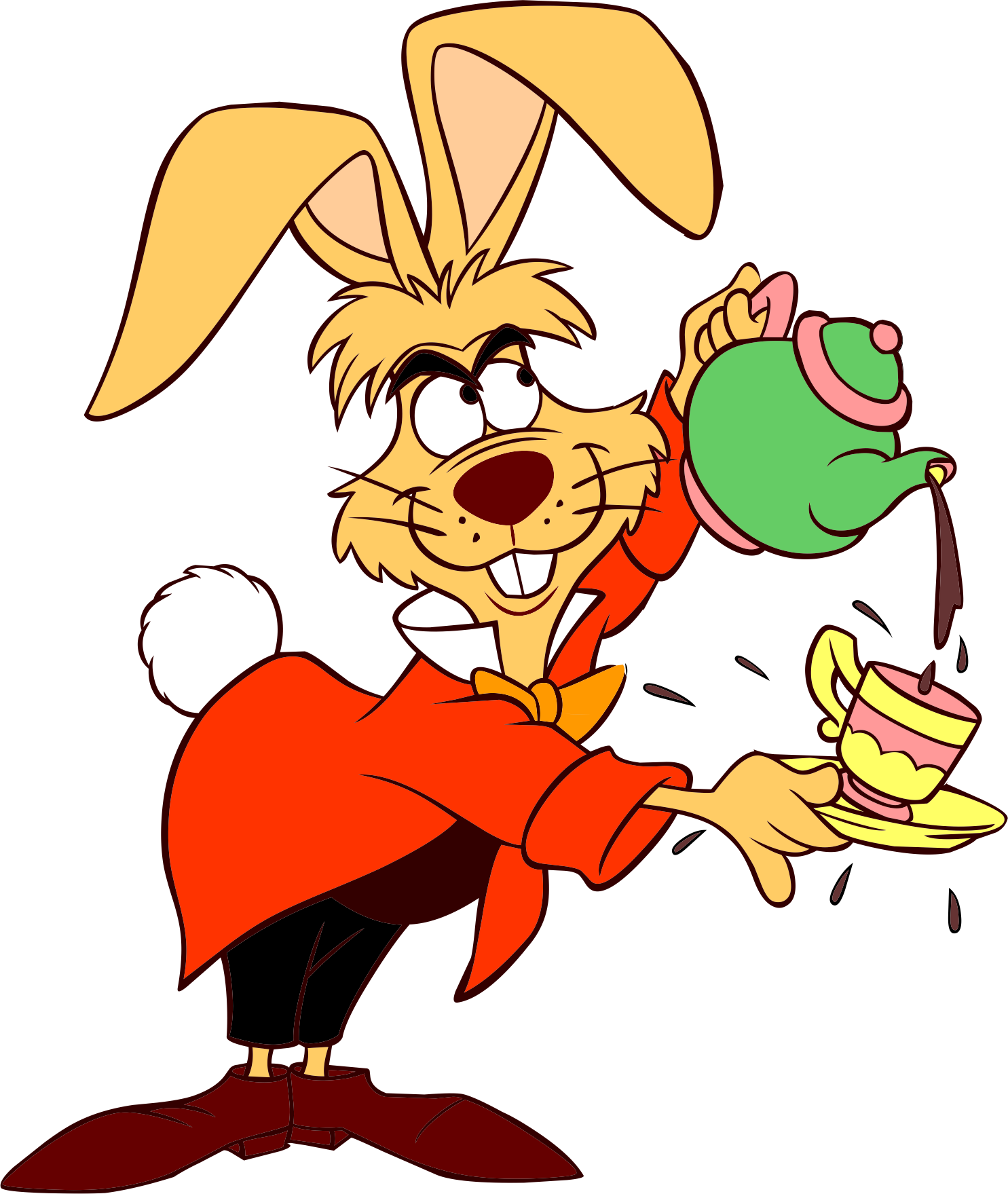 March Hare And Mad Hatter Clip Art - Disney Alice In Wonderland Rabbit (1485x1759), Png Download