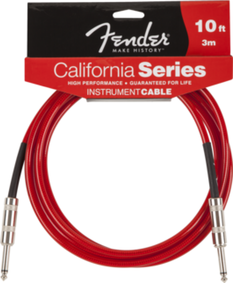 Fender Guitar Cable 3m Instrument Lead Candy Apple - Fender 0990510009 (930x930), Png Download