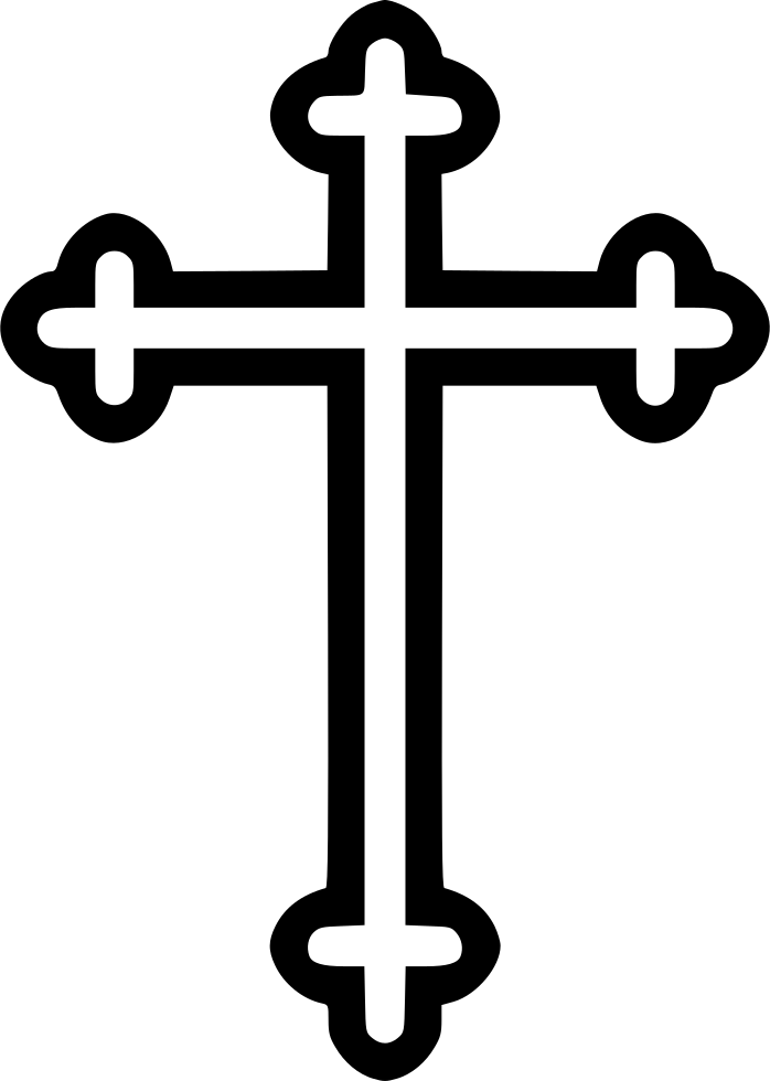 Cross Christian Religion Symbol Byzantine Svg Png Icon - Orthodox Christian Cross (698x980), Png Download