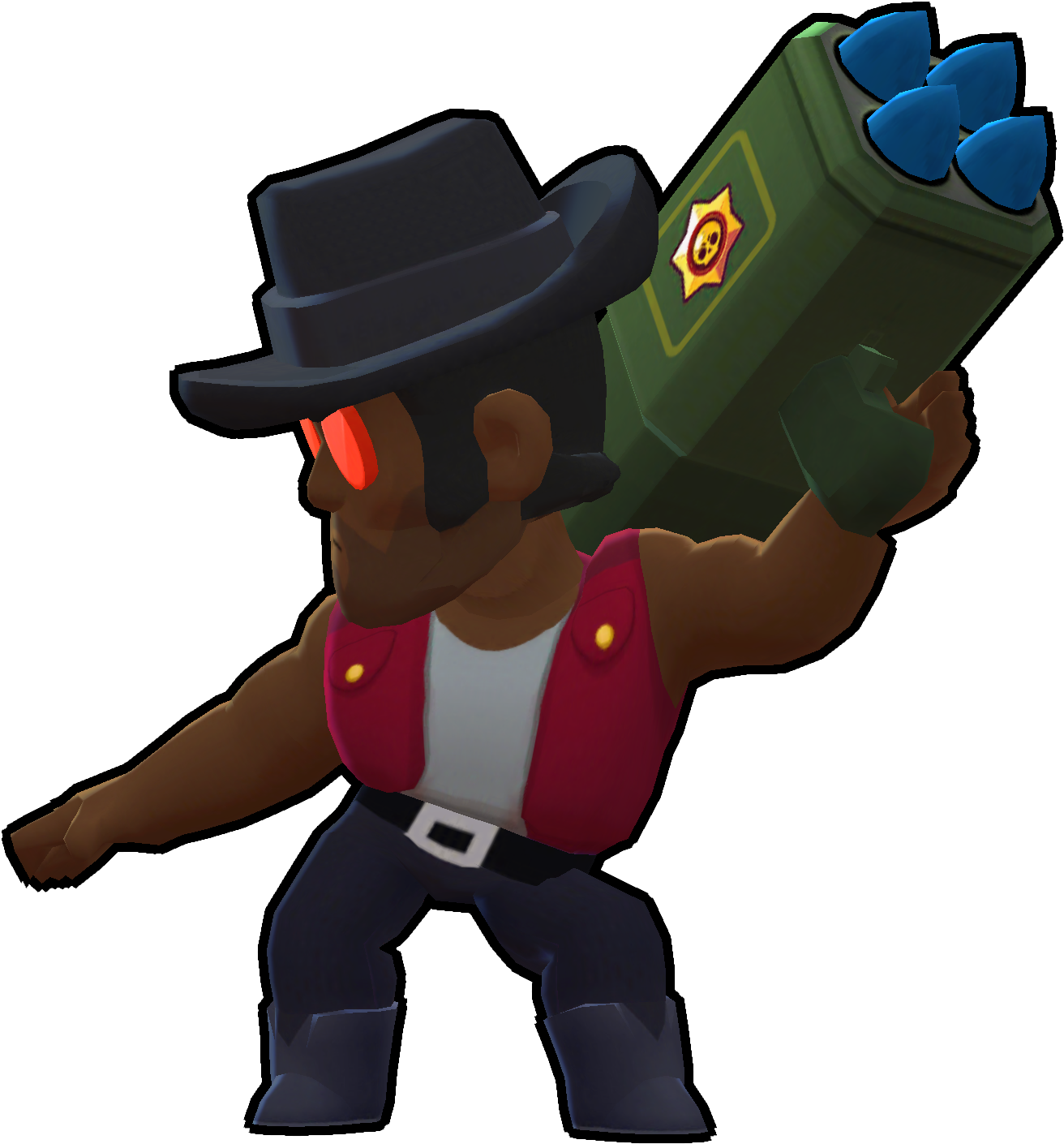 Brock Skin-default - Brock Brawl Stars (1390x1436), Png Download