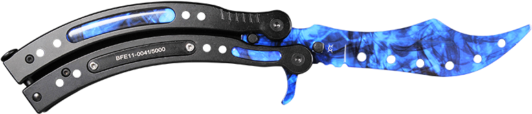 Butterfly Elite Sapphire Png Sapphire Butterfly Knife - Butterfly Knife (1200x800), Png Download