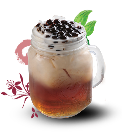 Boba Fresh Milk Tea - Purple Rice Milk (560x547), Png Download