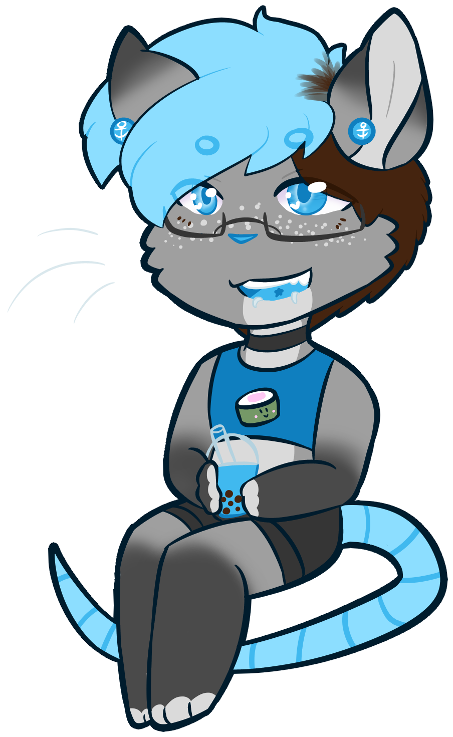 Boba Tea - Cartoon (904x1471), Png Download