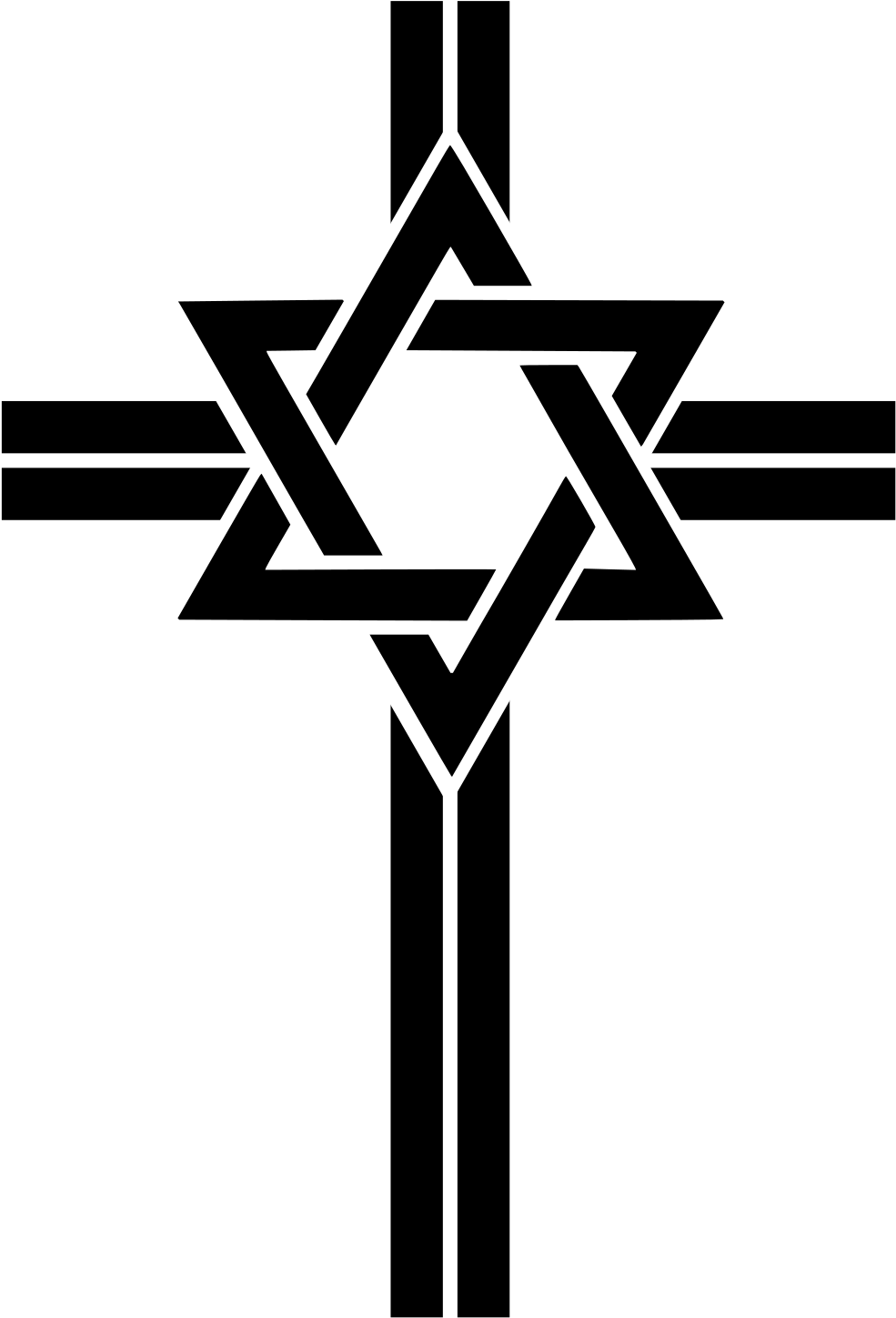 The Center For Jewish Christian Understanding And Co - Star Of David Stencil (1000x1475), Png Download