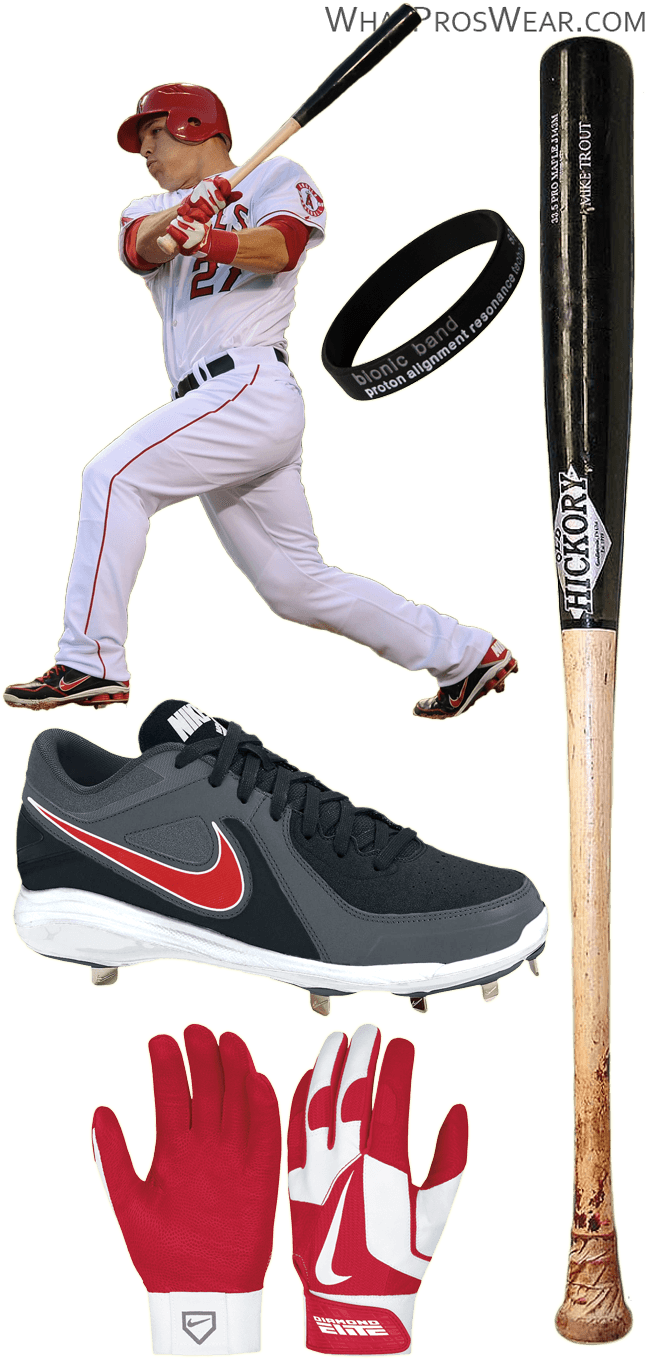 Mike Trout Cleats, Mike Trout Bat Model, Mike Trout - Mike Trout Gear (648x1368), Png Download