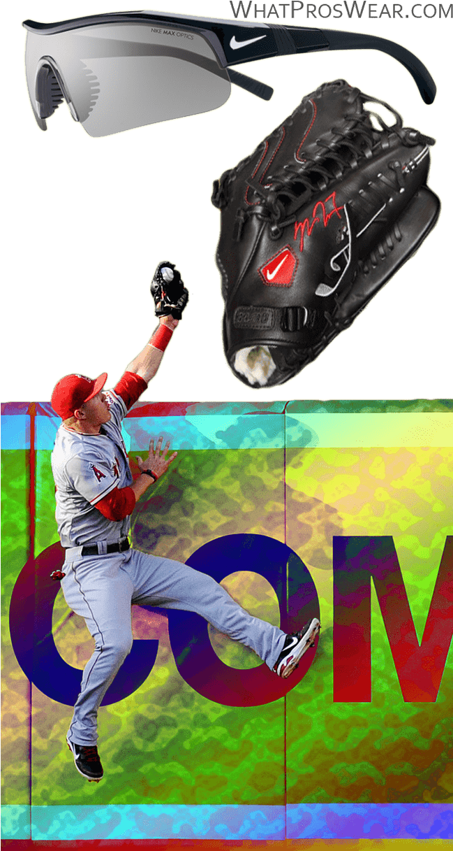 Mike Trout Glove Model, Mike Trout Nike Glove, Mike - Nike Sunglasses Show X1 Pro Ev0644 (648x1224), Png Download