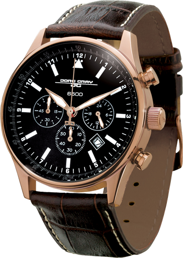 Guaranteed Authentic - Jorg Gray Chronograph 6500 Watch (375x526), Png Download