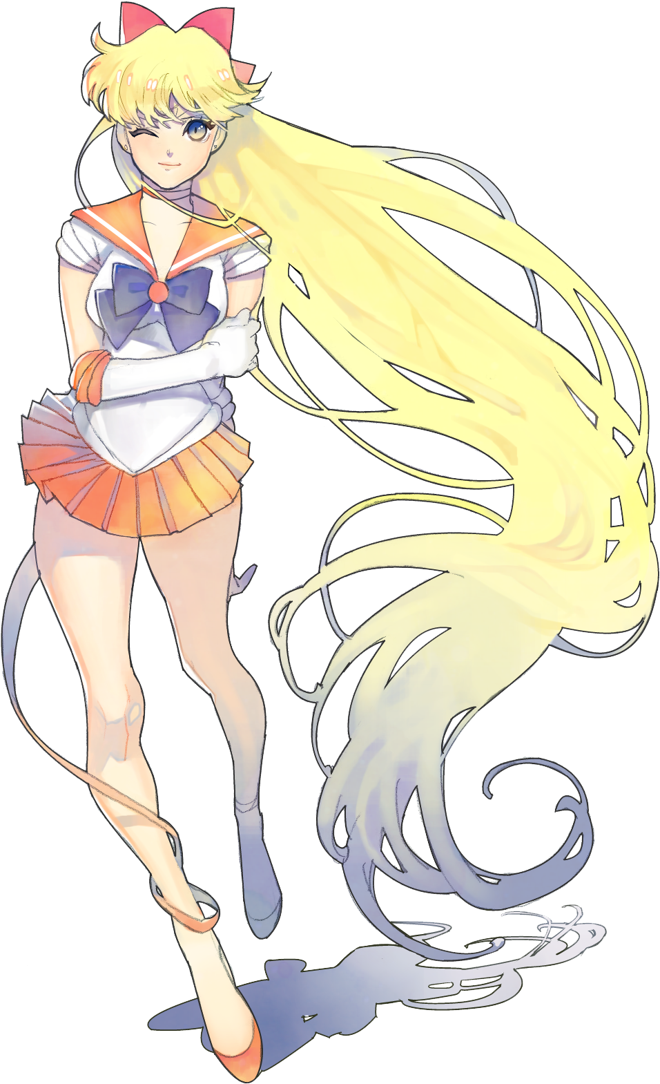 Sailor Venus Render By Orihimeyuuka - Sailor Venus (966x1581), Png Download