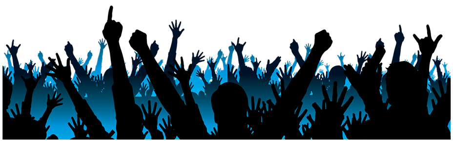 Saturday Nights - Party Silhouette Rock Png (927x396), Png Download