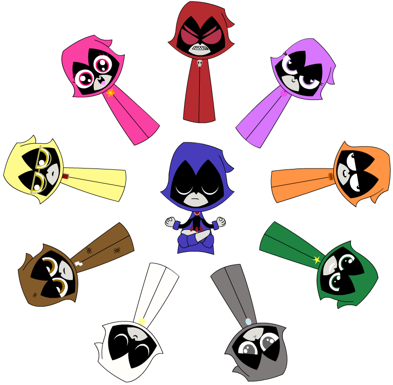 Ftrxuigcv Byc 7uvc Teen Titans Raven - Los Jovenes Titanes En Accion Raven (819x807), Png Download