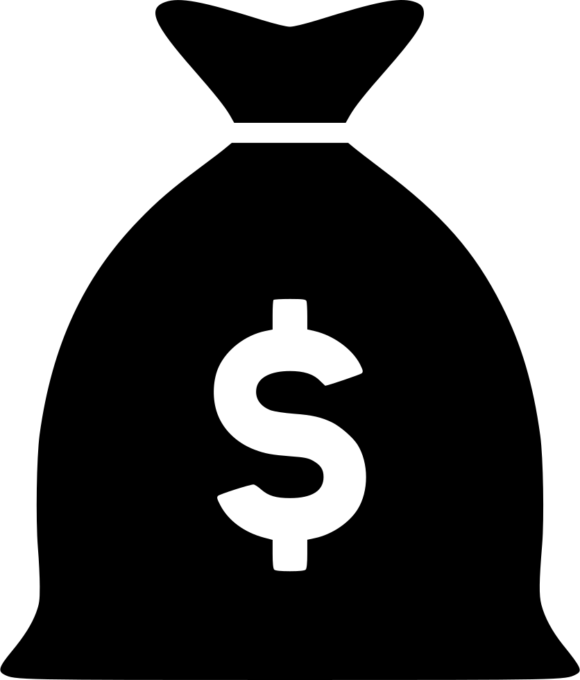 Money Bag - - Money Bag Flat Icon (836x980), Png Download