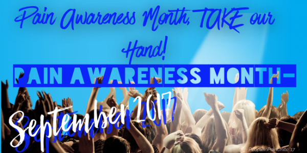 Pain Awareness Month, Take Our Hand - Pain Awareness Month 2018 (600x300), Png Download