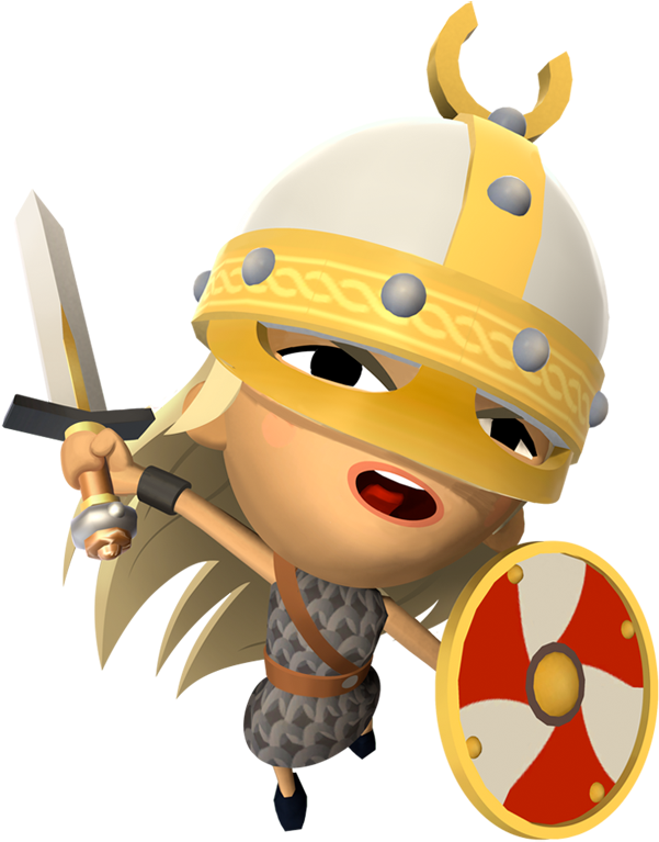 The Viking Shield Maiden - World Of Warriors Erika (864x993), Png Download