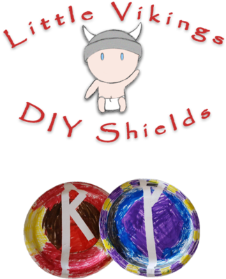Little Vikings Diy Paper Plate Viking Shield - Vikings (345x483), Png Download