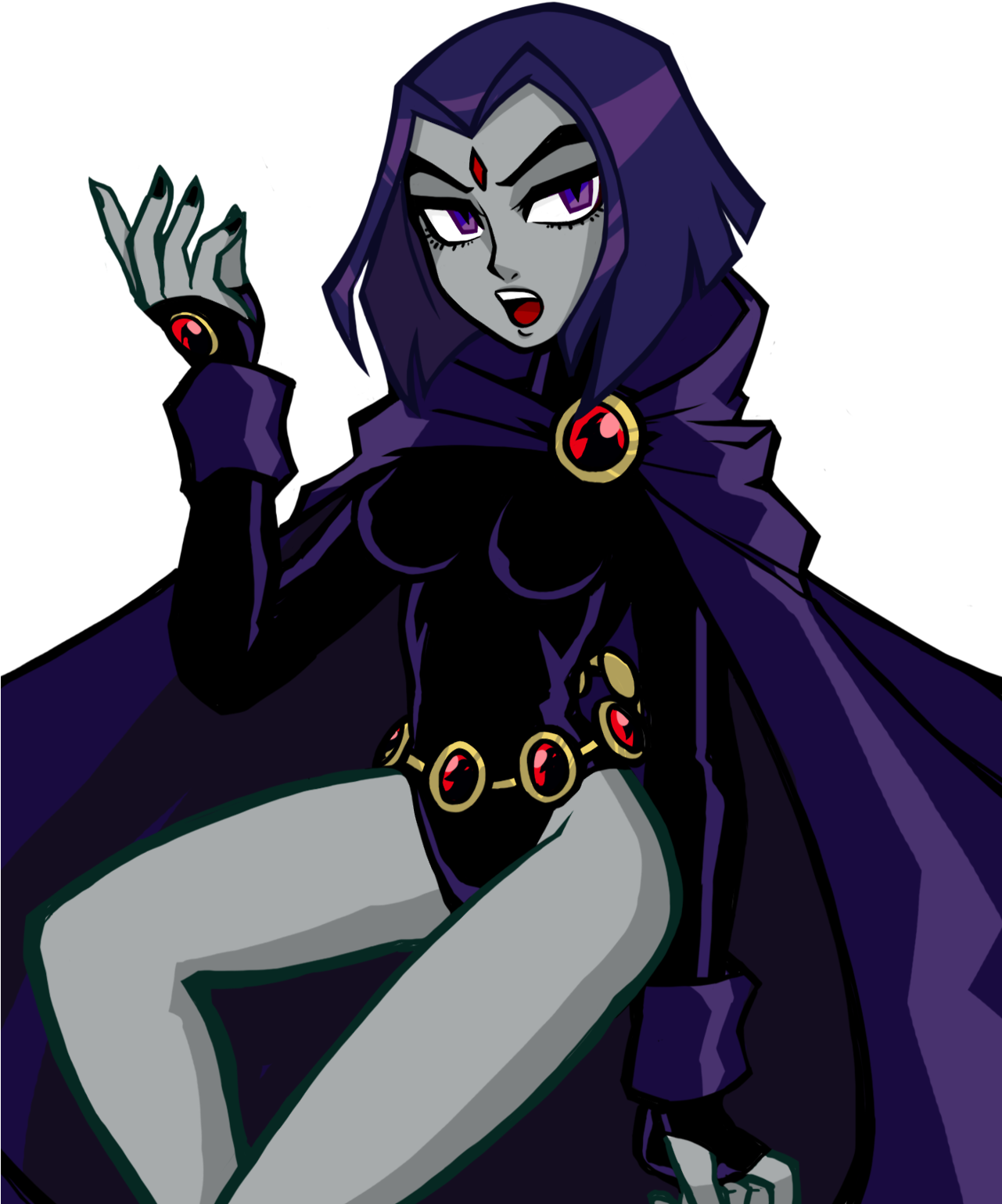 Teen Titans - Raven - Raven (1280x1551), Png Download
